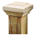 Universal Forest Ufp Post Cap, 4 In L, 4 In W, Wood 106086